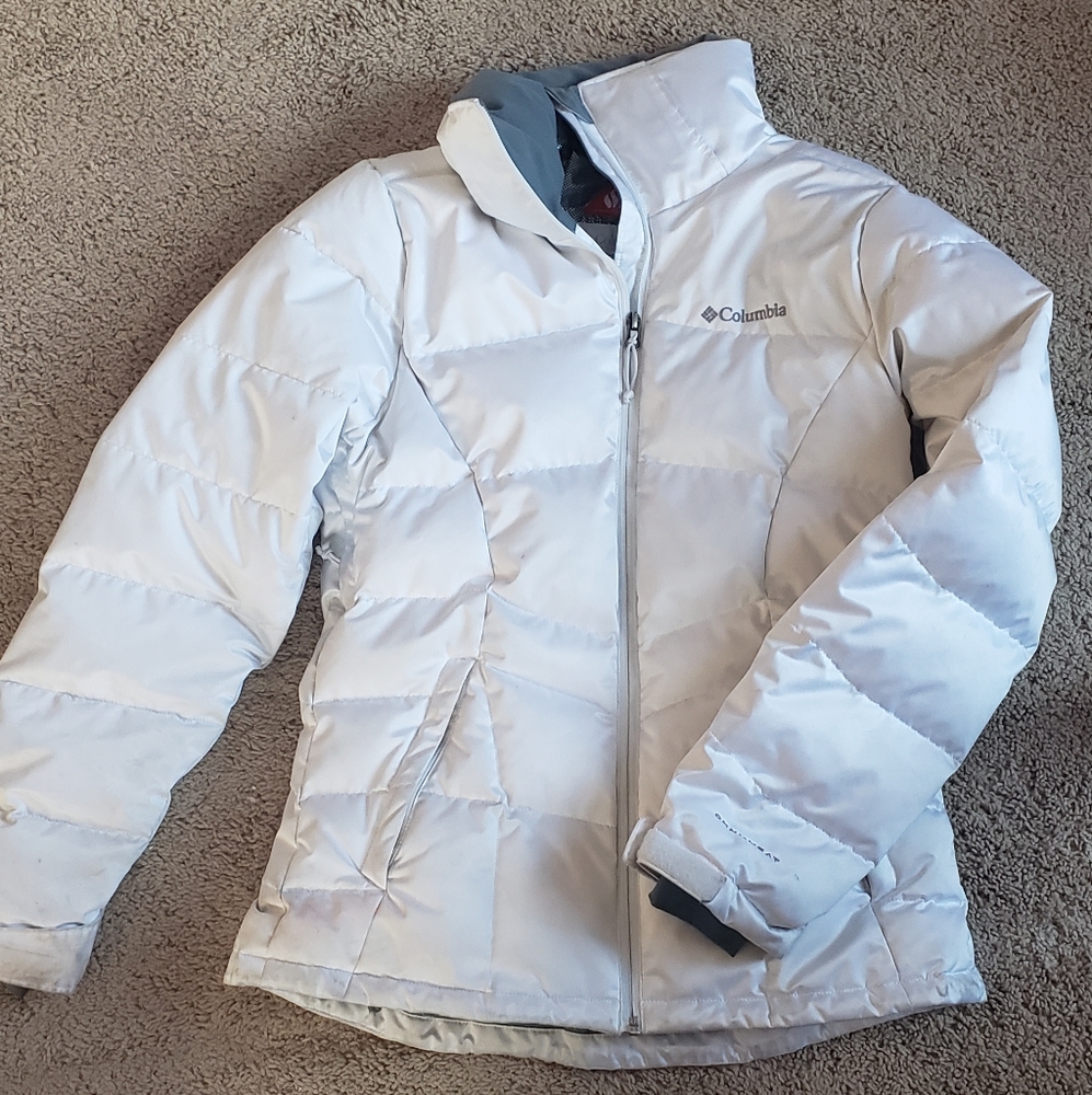 Columbia omni heat white winter jacket
